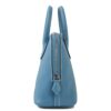 Hermes Mini Bolide Blue Jean Evercolor Palladium Hardware Side