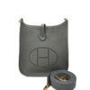 Hermes Mini Evelyne TPM Grey Clemence Leather Gold Hardware