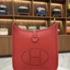 Hermes Mini Evelyne TPM Vermillon Red Clemence GHW