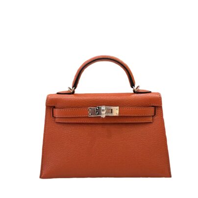 Hermes Mini Kelly Sellier 20cm Orange Chevre Leather