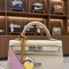 Hermes Mini Kelly White Craie Epsom Leather PHW