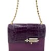 Hermes Mini Verrou Touch Cassis Alligator and Anemone Chevre Bag