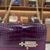 Hermes Mini Verrou Touch Cassis Alligator and Anemone Chevre Bag mix hardware
