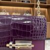 Hermes Mini Verrou Touch Cassis Alligator and Chevre Bag