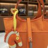 Hermes Picotin 18 Cargo Orange Toile Geoland Swift leather PHW