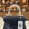 New Goyard Mini Saigon Black Goyardine Canvas Top Handle Bag
