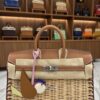 New Hermès Birkin Picnic 25 Limited Edition Handbag Gold Barenia And Osier Wicker Palladium hardware