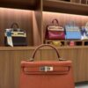 New Hermes Mini Kelly Sellier 20cm Orange Chevre Leather