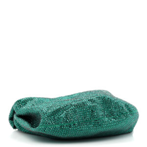 Bottega Veneta Mini Jodie Crystal Embellished Emerald Green Hobo bag bottom
