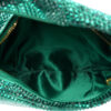 Bottega Veneta Mini Jodie Crystal Embellished Emerald Green Hobo bag interior