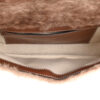 Burberry The Lola Mohair Camel Brown Fur Bag interior