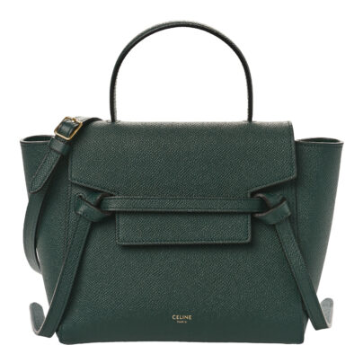 Celine Pico Belt Bag Mini Dark Green Calfskin Leather