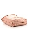 Chanel 22 Mini Pink Metallic Quilted Calfskin Bag in Rose Gold Hardware bottom