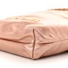 Chanel 22 Mini Pink Metallic Quilted Calfskin Bag in Rose Gold Hardware corner