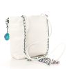 Chanel 22 Mini White Quilted Calfskin Bag in Rainbow Hardware back