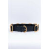 Chanel Belt Black Leather with many Gold Buckles Size S front