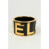 Chanel Black and Gold Metal Cuff Bracelet 1