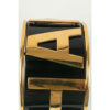 Chanel Black:Gold Metal Cuff Bracelet