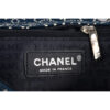Chanel Classic Double Flap Medium Bag Blue cc fabric silvertone hardware stamp