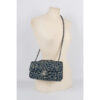 Chanel Classic Double Flap Medium Bag Blue cc fabric silvertone hardware worn
