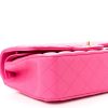 Chanel Classic Double Flap Medium Pink Caviar Goldtone Hardware left corner