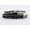 Chanel Classic Flap Medium Bag Black Embroidered Flowers Silvertone hardware bottom
