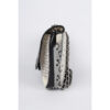 Chanel Classic Flap Medium Bag Black Embroidered Flowers Silvertone hardware left