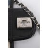 Chanel Classic Flap Medium Bag Black Embroidered Flowers Silvertone hardware logo
