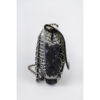 Chanel Classic Flap Medium Bag Black Embroidered Flowers Silvertone hardware right side