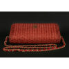 Chanel Classic Red Leather and Wicker Flap Bag 2