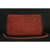 Chanel Classic Red Leather and Wicker Flap Bag back