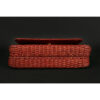 Chanel Classic Red Leather and Wicker Flap Bag bottom