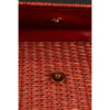 Chanel Classic Red Leather and Wicker Flap Bag flap