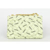 Chanel Classic Single Flap Maxi Green Cotton Gold Hardware back