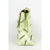Chanel Classic Single Flap Maxi Green Cotton Gold Hardware left side
