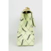 Chanel Classic Single Flap Maxi Green Cotton Gold Hardware right side