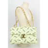 Chanel Classic Single Flap Maxi Green Cotton Gold Hardware size comparison