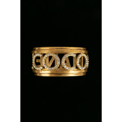 Chanel Coco Metal and Rhinestone Goldtone Bracelet 1