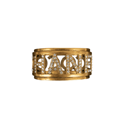 Chanel Coco Metal and Rhinestone Goldtone Bracelet