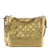 Chanel Gabrielle Medium Metallic Gold Chevron Calfskin Hobo Bag