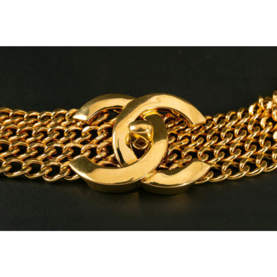 Chanel Gold Belt Size S cc
