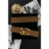 Chanel Gold Belt Size S gold metal