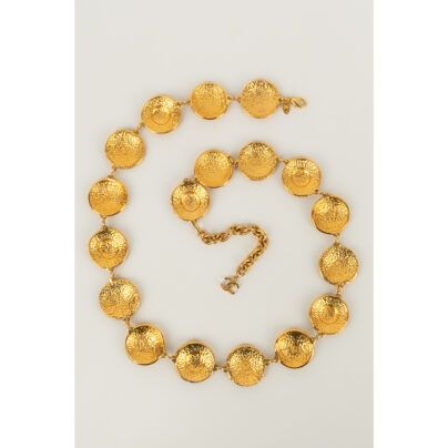 Chanel Gold Metal Belt Size M 85cm back