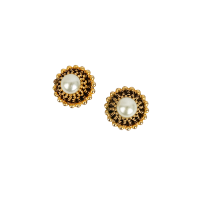Chanel Gold Metal Earrings