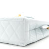 Chanel Kelly Shopper Nano Light Blue Calfskin Quilted Bag corner