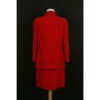 Chanel Red Wool Jacket and Skirt back