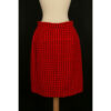 Chanel Red Wool Jacket back Skirt