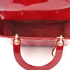 Christian Dior Lady Dior Medium Red Patent Leather Bag interior