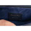 Christian Dior Saddle Bag Blue Leather Goldtone Hardware stamp