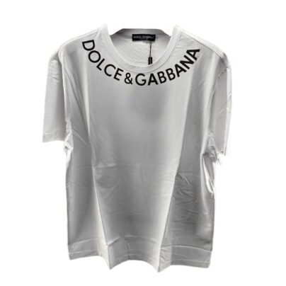 Dolce & Gabbana White Cotton Logo T shirt